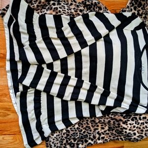 Loft striped peplum sweater